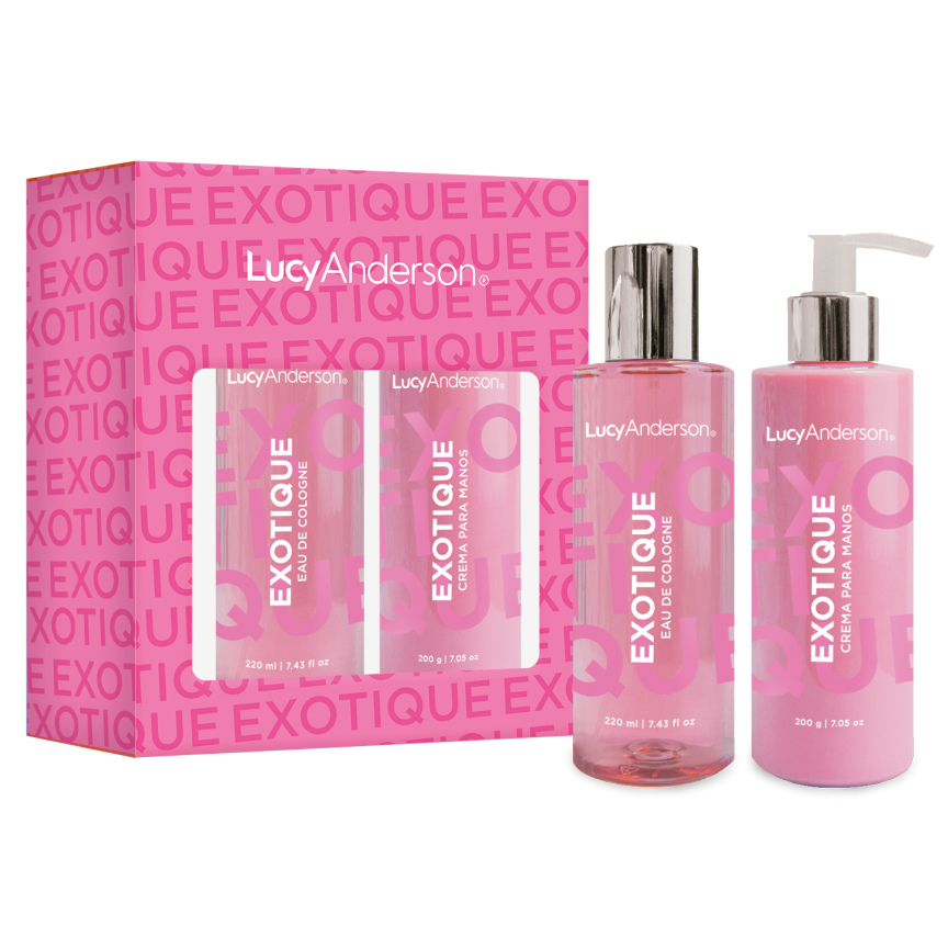 LUCY ANDERSON SET EXOTIQUE EDC X 220 ML. Y CREMA DE MANOS X 200 ML.